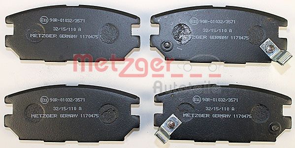 METZGER 1170475 Bremsbelagsatz, Scheibenbremse